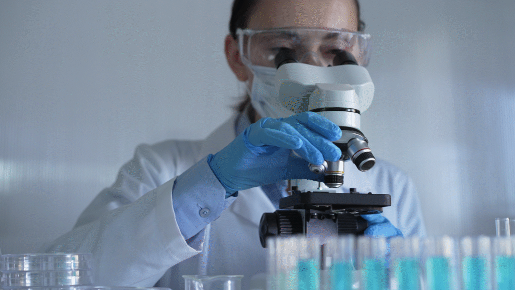 Breakthrough in Vision Restoration: How Stem Cell Therapy Is Changing Lives doctor with mircoscope